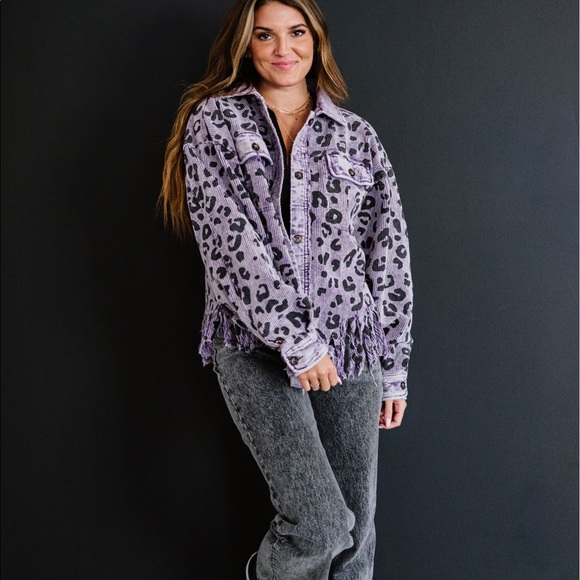 BIBI WILD THING CORDUROY FRINGE JACKET - Picture 7 of 8